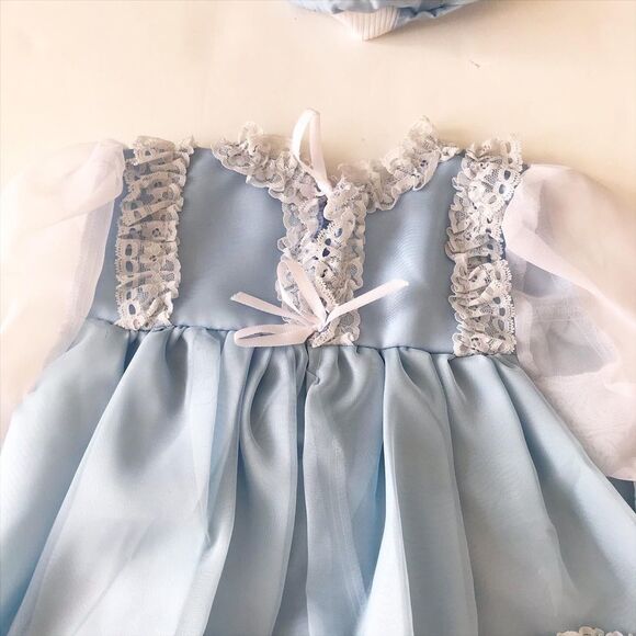 Vintage Darling creation frilly dress/hat set 18m - Picture 10 of 10